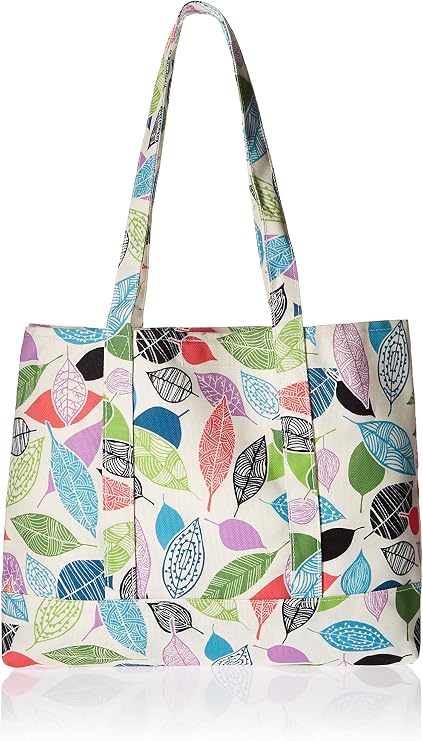 Prestige Medical Fashion Tote Bags, Leaves Cream, 12.2 Ounce