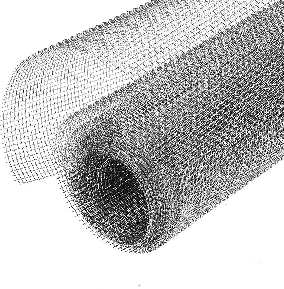 Wire Mesh 30cm x2m 304 Stainless Steel Wire Mesh Sheets Woven Wire 10 Mesh Metal Mesh Sheet Heavy Duty Insect Rodent Control Mesh for Windows Door Filter