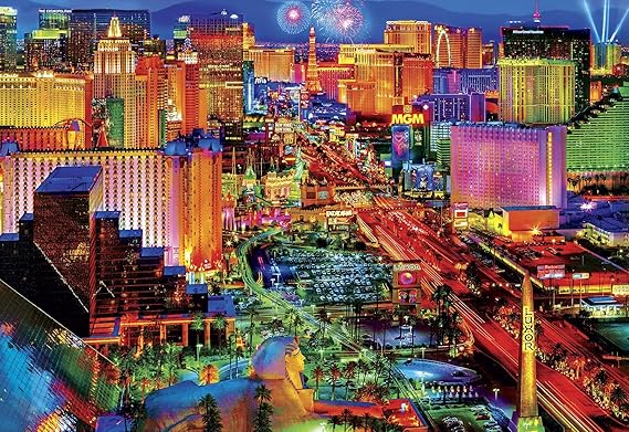 Buffalo Games - Lars Stewart - Viva Las Vegas - 2000 Piece Jigsaw Puzzle For Adults -Challenging Puzzle Perfect for Game Nights - Finished Size is 38.50 x 26.50