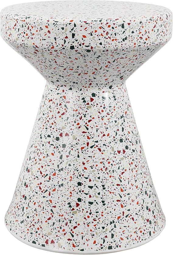 JONATHAN Y Xenia 18" Ceramic Garden Stool Accent Table, Multi