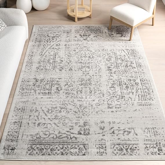 nuLOOM Arlena Grey Medallion Power Loomed Area Rug, 2' x 3'