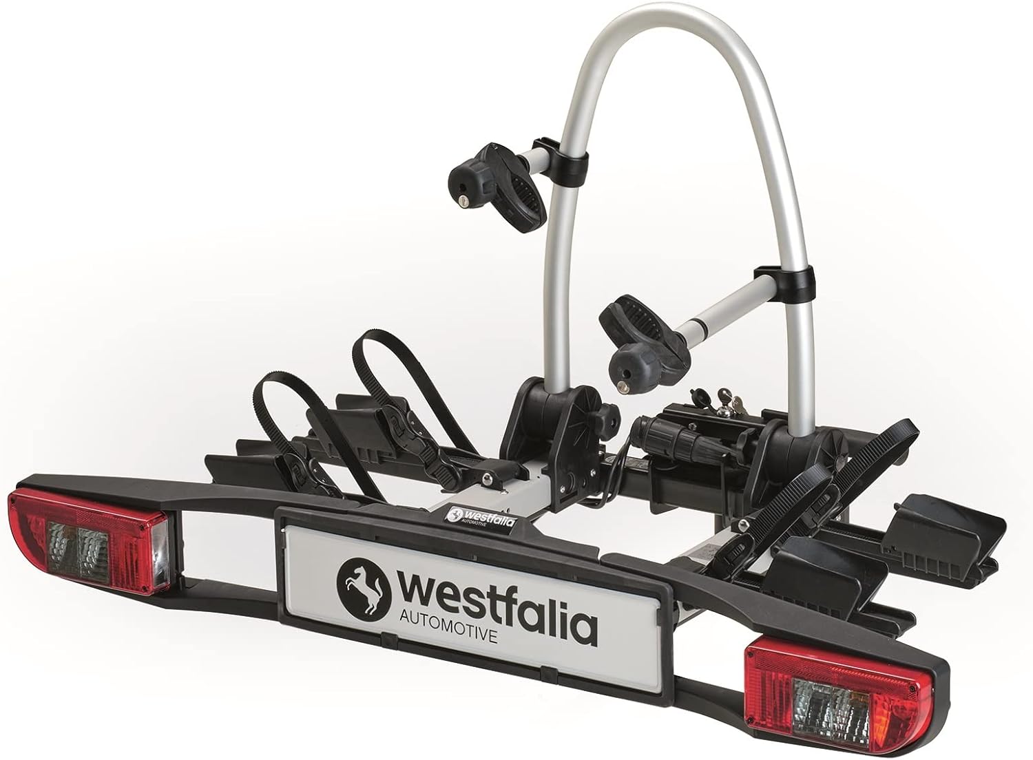 Westfalia BC 60 bike carrier for the trailer hitch - collapsible clutch carrier for 2 bicycles - e-bike suitable universal bike carrier with 60 kg payload