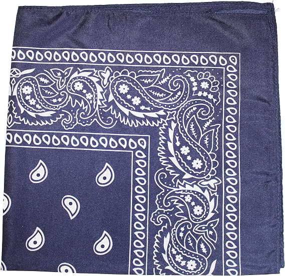 Pack of 5 X-Large Paisley Cotton Printed Bandana - 27 x 27 inches